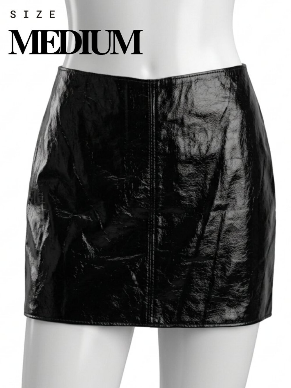 Allure Lingerie – Size M – 100% Genuine Leather Mini Skirt — NOS